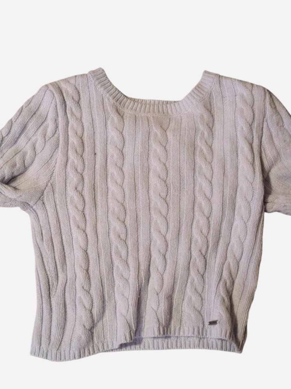 Hollister Co. light blue cable knit sweater shirt in XS